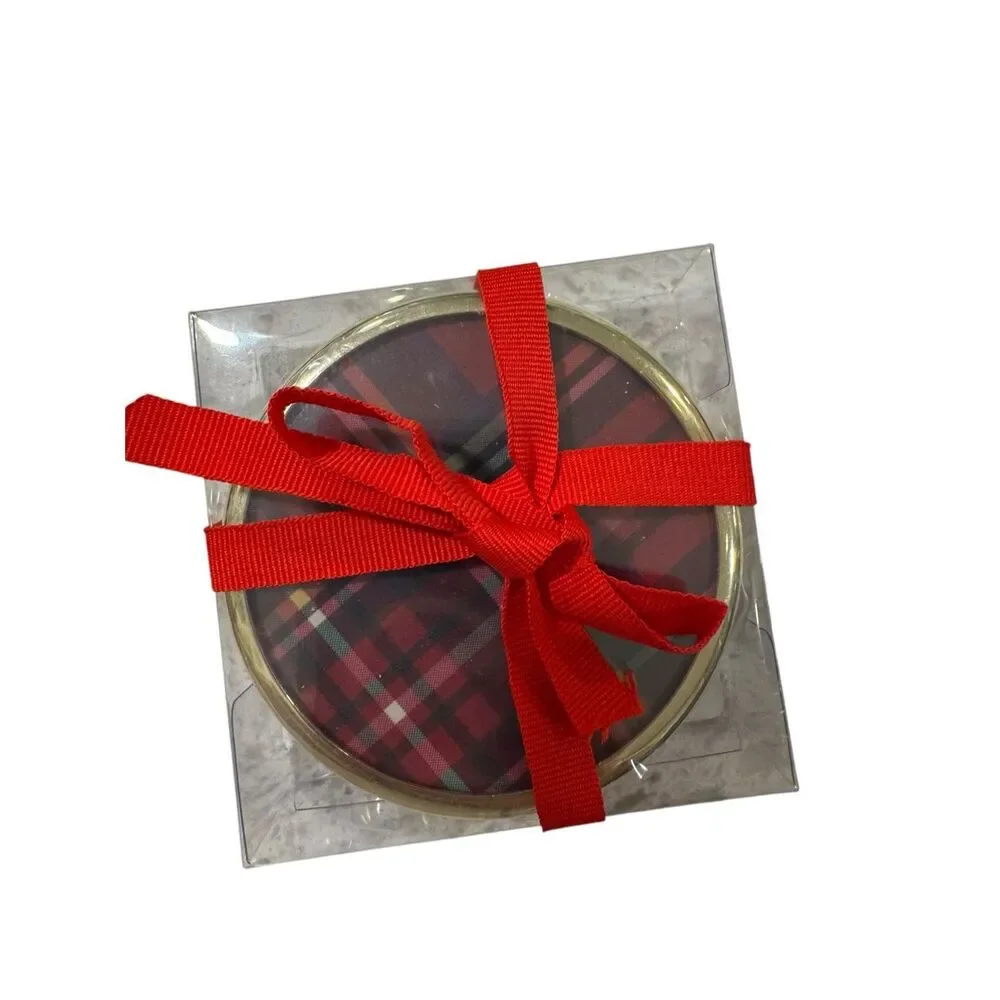 NWT Talbots Plaid Coaster Set of 4